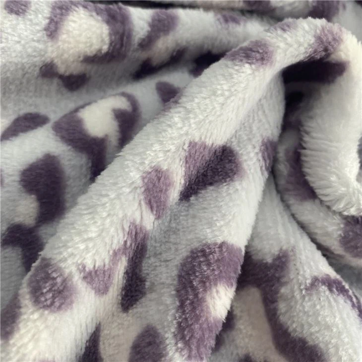 Double Sides Print Coral Fleece