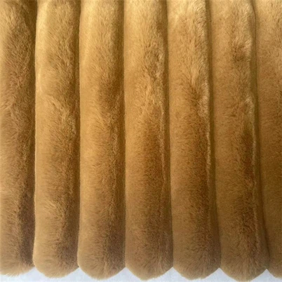 Kaninchen-Streifen-Fleece-Stoff