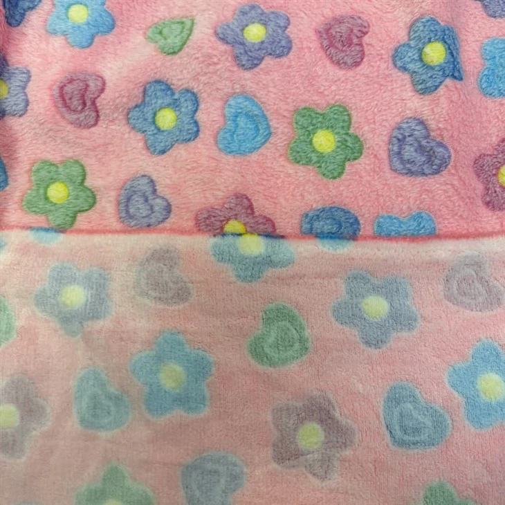 100% Polyester Printed Flannel Fleece Fabric